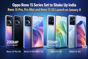 Reno 15 5G will feature a 50MP main camera, a 50MP 3.5x telephoto portrait lens, a 50MP selfie camera, and an 8MP ultra-wide camera